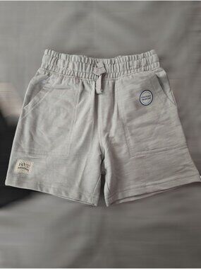 Boys French Terry Shorts Size 7- Gray Lightweight Casual Kids Shorts NWT